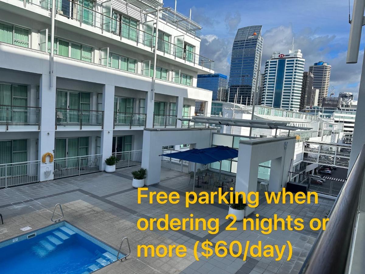 Waterfront Seaview Hotel Apartment - Same Building Block As Auckland Hilton Eksteriør billede