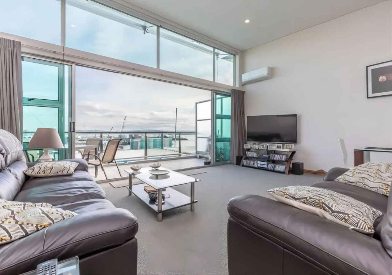 Waterfront Seaview Hotel Apartment - Same Building Block As Auckland Hilton Eksteriør billede