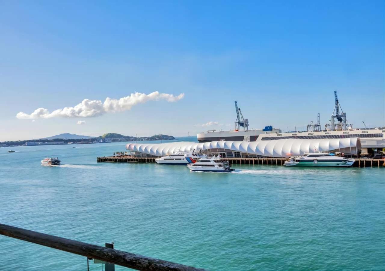 Waterfront Seaview Hotel Apartment - Same Building Block As Auckland Hilton Eksteriør billede