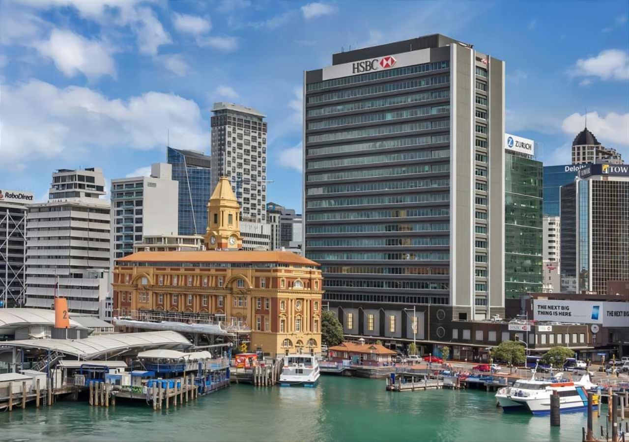 Waterfront Seaview Hotel Apartment - Same Building Block As Auckland Hilton Eksteriør billede