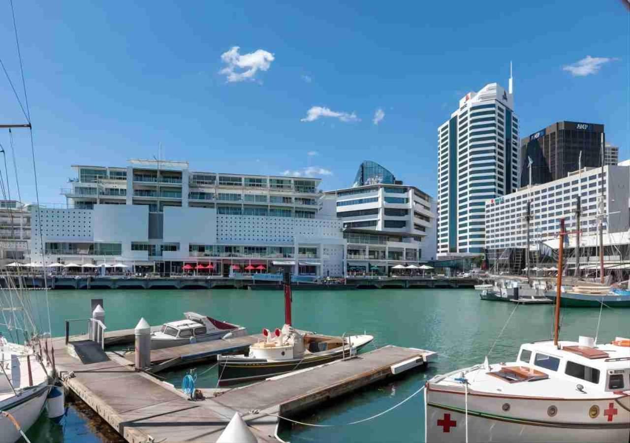 Waterfront Seaview Hotel Apartment - Same Building Block As Auckland Hilton Eksteriør billede