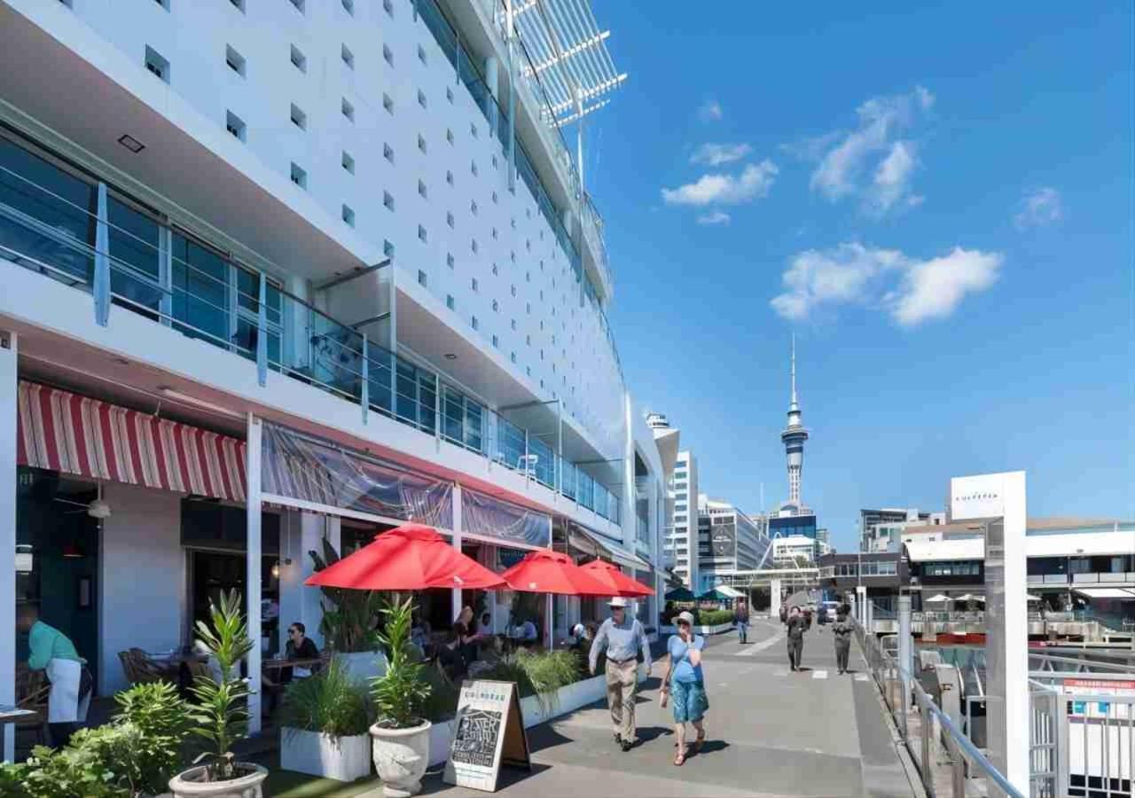 Waterfront Seaview Hotel Apartment - Same Building Block As Auckland Hilton Eksteriør billede